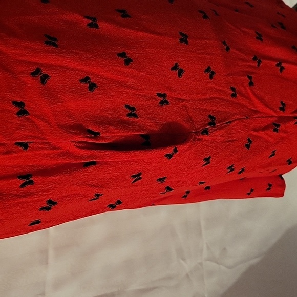 Disney Minnie Mouse Shift Dress with Pockets Red with Blackbows, Size:  XS/M - Picture 4 of 11
